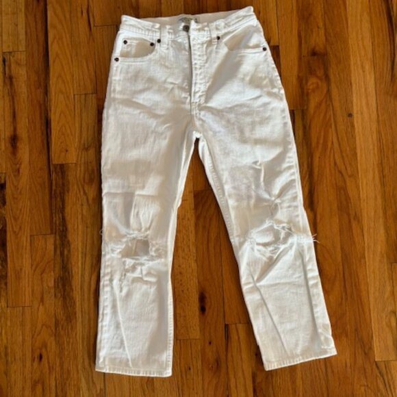 Abercrombie & Fitch Denim - abercrombie & fitch high rise white jeans size 27